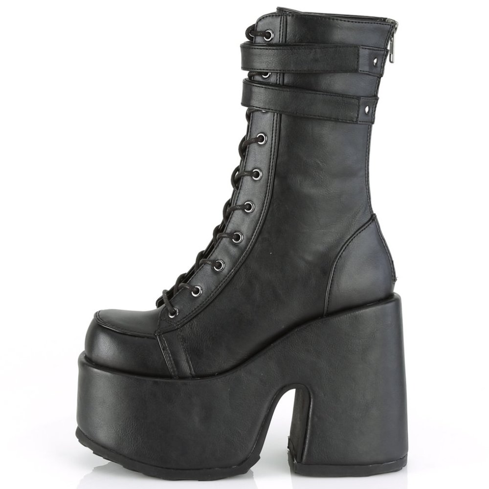 Gothic Platform Lace Up Chunky High Heel Boots
